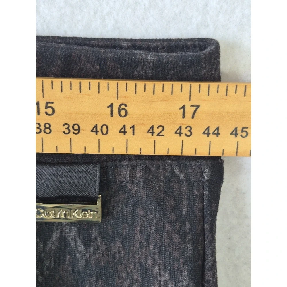 Calvin Klein Women's Snake Print Leggings Size L Black Gray Pull On Stretch